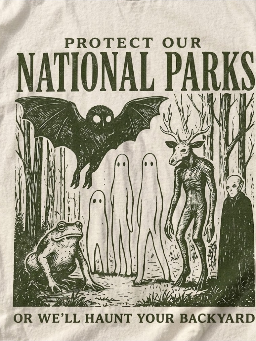 Gildan Cream National Parks Graphic Tee - Picture 2 of 2